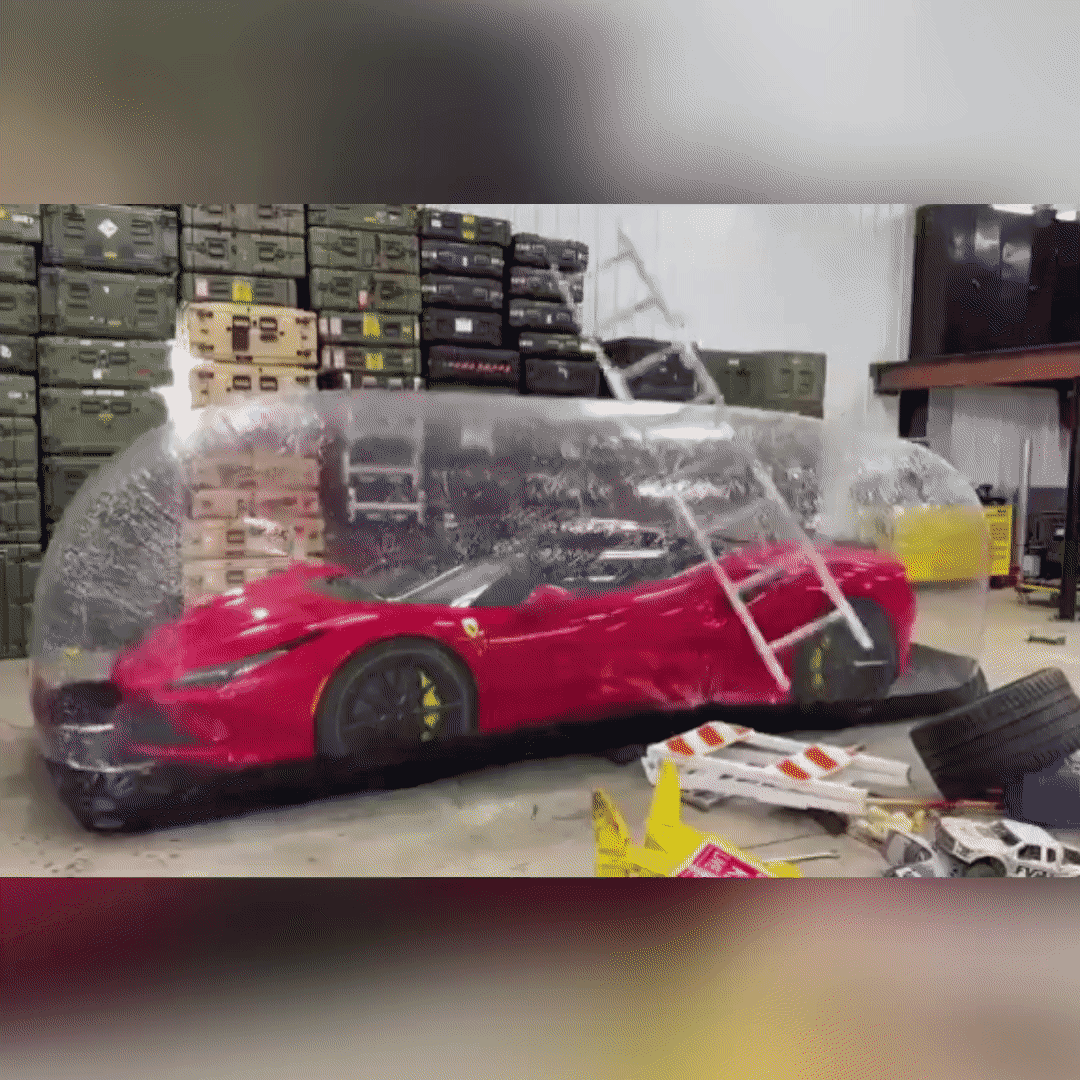Inflatable CarCapsule for protecting vehicles