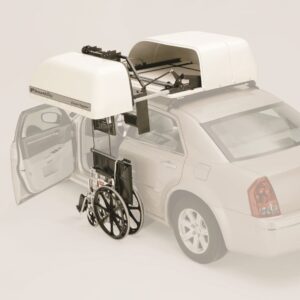 A look inside the Chair Topper as it lowers a wheelchair. Credit: Eureka Solutions