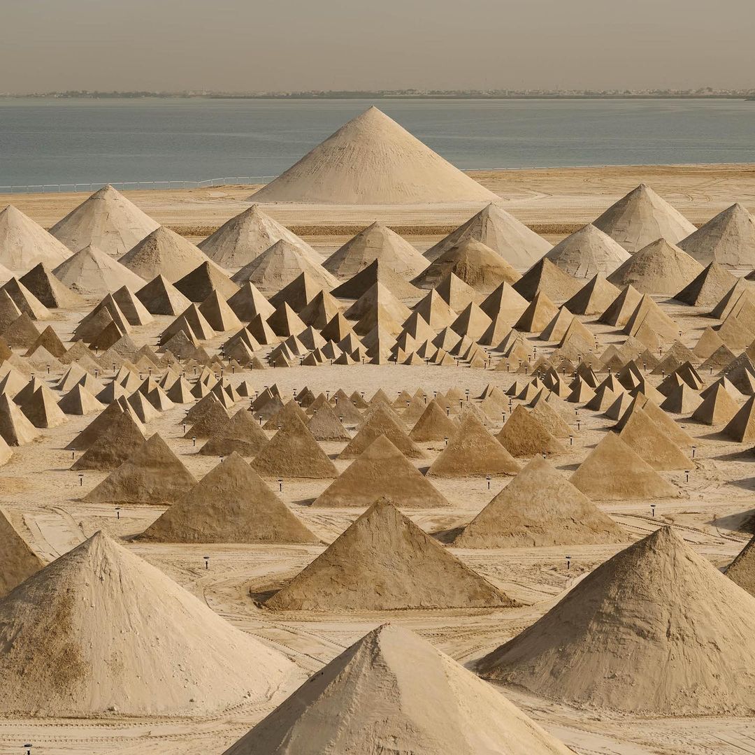 Mind-bending concentric pyramid art installation in Abu Dhabi