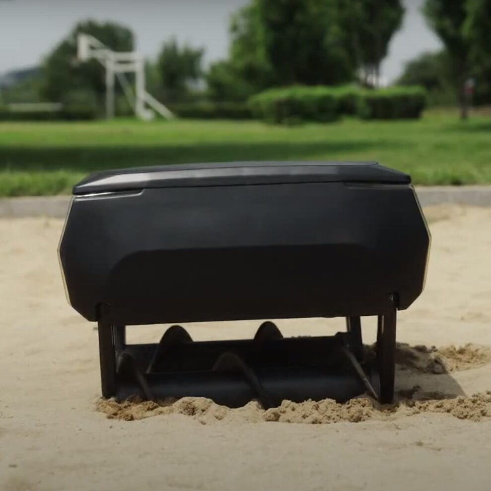 Multi-terrain delivery bot with corkscrew wheels
