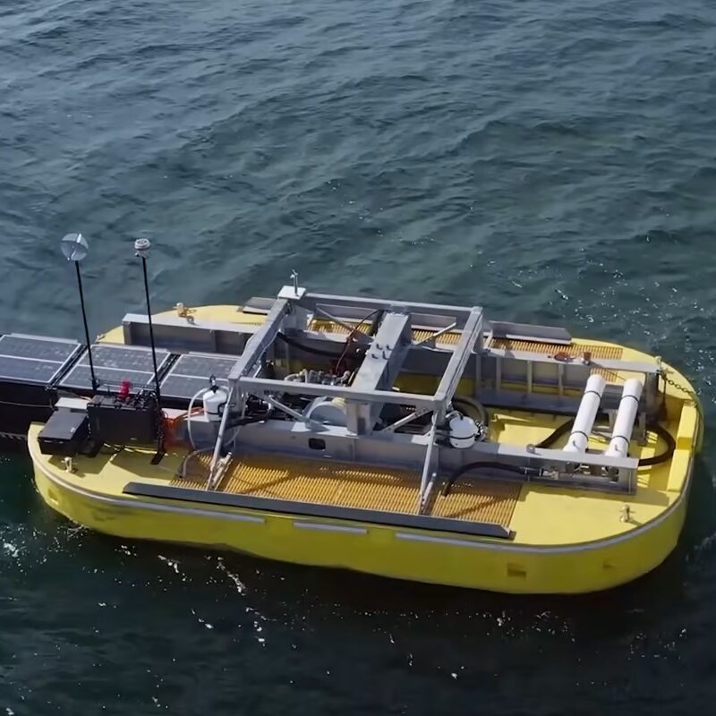 Wave-powered desalination machine