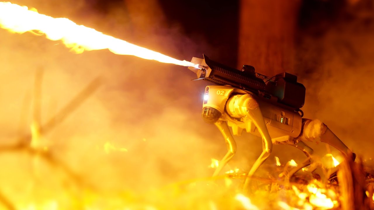 VIDEO: Flamethrowing robot dog available for just over £7k
