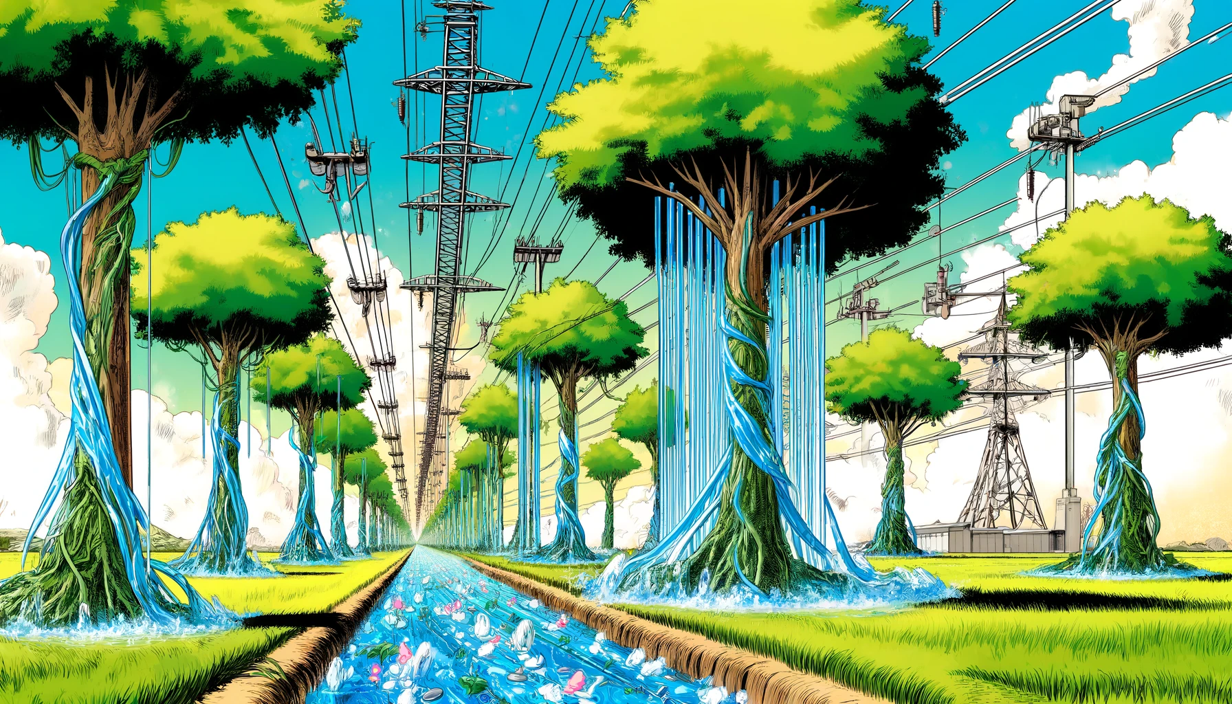 Harnessing green electricity from plant ion hydraulics