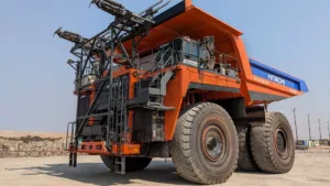 Full battery dump truck in operation at a Zambian mine site. Credit: Hitachi Construction Machinery Co.