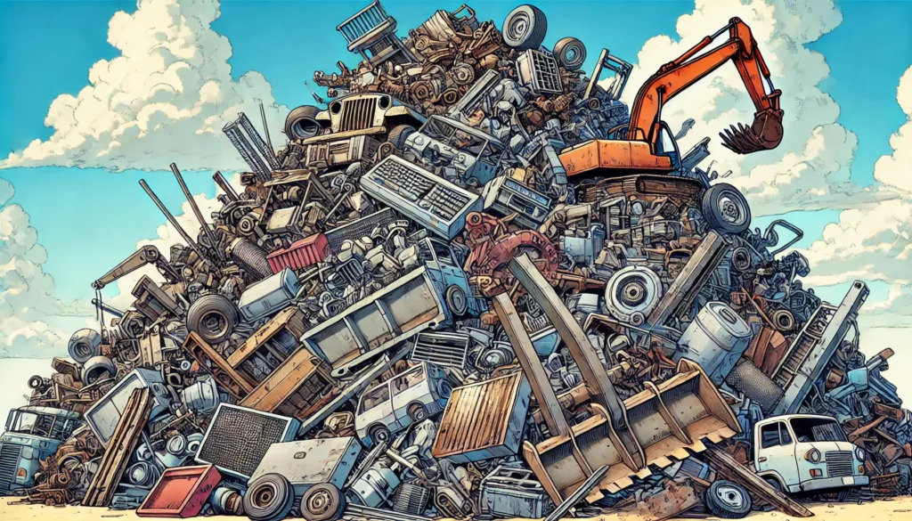 Illustration by Superinnovators x AI. Article: New steel recycling method could reduce carbon footprint