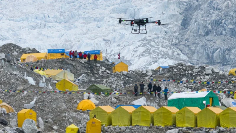 VIDEO: World’s first Mount Everest drone delivery