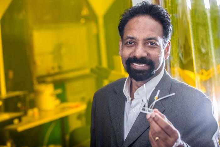 Muthukumaran Packirisamy. CREDIT Concordia University. Article: Algae offer potential as a renewable electricity source.
