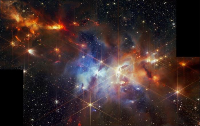 Image of the Serpens Nebula from NASA’s James Webb Space Telescope that contains new discovery. CREDIT NASA, ESA, CSA, K. Pontoppidan (NASA’s Jet Propulsion Laboratory) and J. Green (Space Telescope Science Institute).