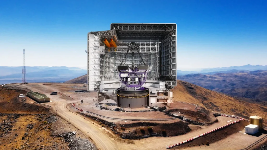 Cross sectional rendering of the Giant Magellan Telescope enclosure and mount at Las Campanas Observatory in Chile. Credit: IDOM / Giant Magellan Telescope – GMTO Corporation.