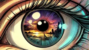 Illustration by Superinnovators x AI. Article: New camera inspired by the human eye