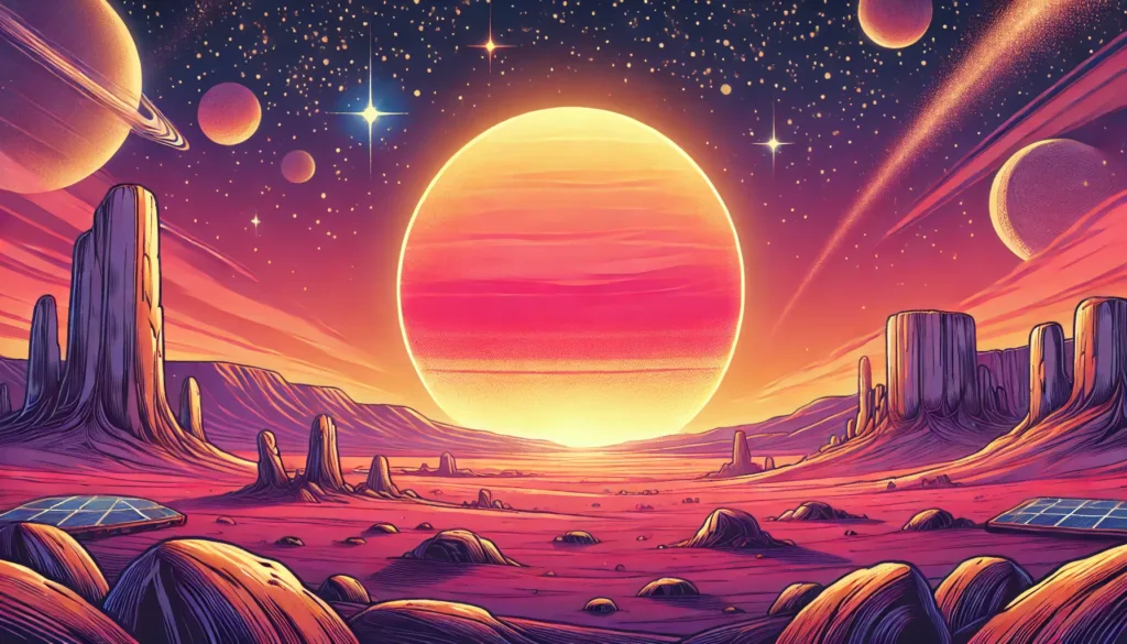 Illustration by Superinnovators x AI. Article: NASA’s Webb investigates eternal sunrises, sunsets on distant world 