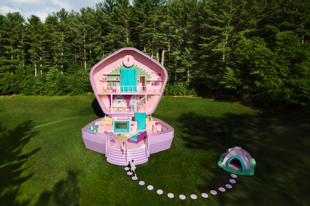 Airbnb and Mattel's Polly Pocket icon stay. Credit: Airbnb/Mattel