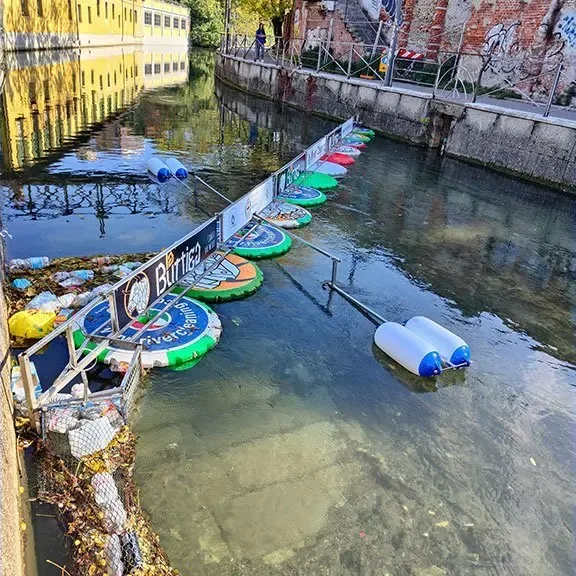 Naviglio Martesana – Milan, Italy, installed 2022. Credit: River Cleaning