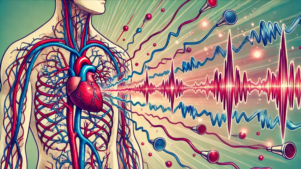 Illustration by Superinnovators x AI. Article: Continuous, noninvasive blood pressure monitoring using sound