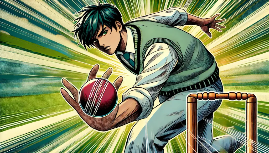 Illustration by Superinnovators x AI. Article: Cricket physics: Science behind the modern bowler technique tricking batters