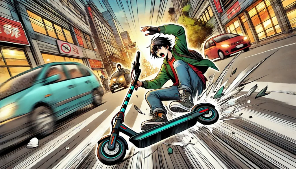 Illustration by Superinnovators x AI. Article: Electric scooter and bike accidents are soaring across the US