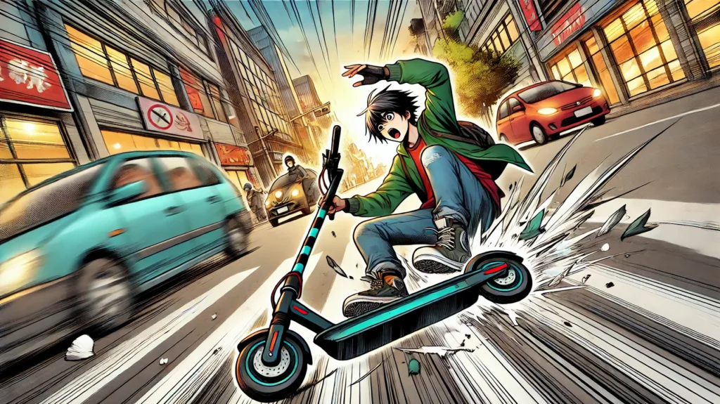 Illustration by Superinnovators x AI. Article: Electric scooter and bike accidents are soaring across the US