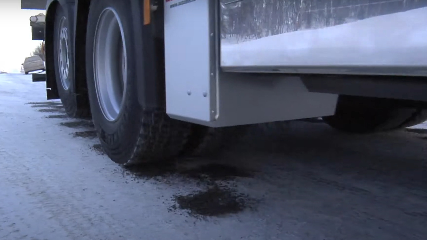 Personal gritter attachment stops trucks sliding in the snow