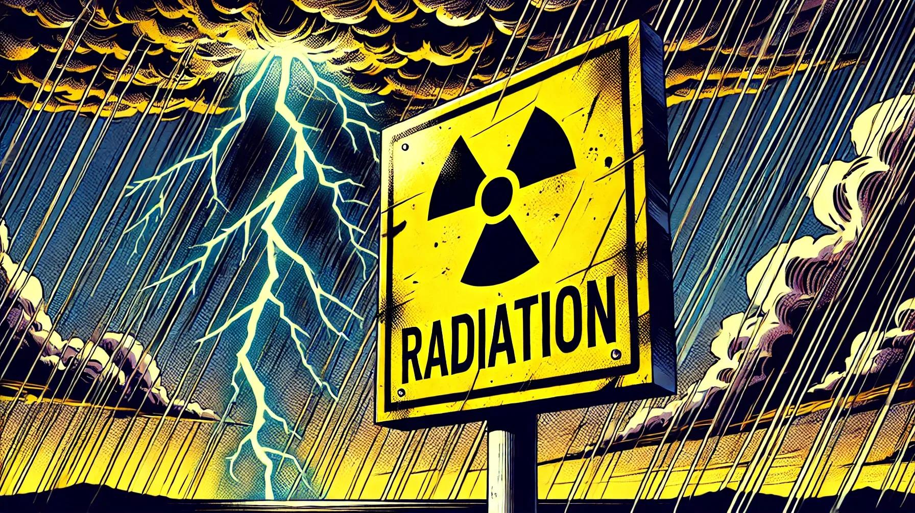 Most tropical lightning storms are radioactive