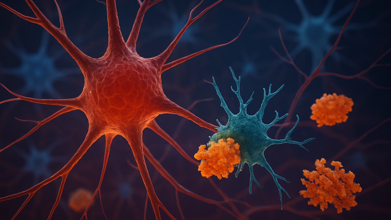 Enhanced brain cells clear away dementia-related proteins